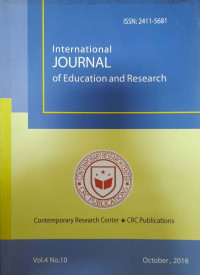 INTERNATIONAL JOURNAL OF EDUCATION AND RESEARCH VOL. 4 NO. 10 OCTOBER, 2016