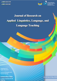 JOURNAL OF RESEARCH ON APPLIED LINGUISTICS, LANGUAGE, AND LANGUAGE TEACHING VOL 1, NO 1, MAY 2018