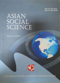 ASIAN SOCIAL SCIENCE VOL. 13, NO. 3, APRIL 2017