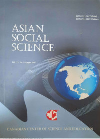 ASIAN SOCIAL SCIENCE VOL. 13, NO. 8, AUGUST 2017