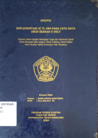 Image of SKRIPSI IMPLEMENTASI IC TL 494 PADA CATU DAYA ARUS SEARAH 5 VOLT