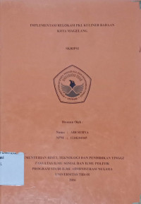 Image of IMPLEMENTASI RELOKASI PKL KULINER BADAAN KOTA MAGELANG