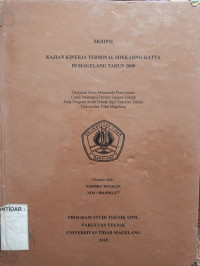 Image of KAJIAN KINERJA TERMINAL SOEKARNO-HATTA DI MAGELANG TAHUN 2009
