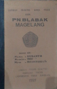 Image of LKP LAPORAN PRAKTEK KERJA NYATA PADA PN. BLABAK MAGELANG