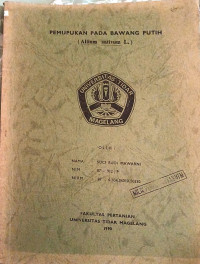 PAPER PEMUPUKAN PADA BAWANG PUTIH (Allium sativum L.)