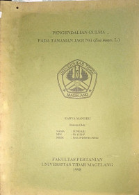 Image of PAPER PENGENDALIAN GULMA PADA TANAMAN JAGUNG (Zea Mays, L.)