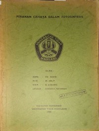 Image of PAPER PERANAN CAHAYA DALAM FOTOSINTESIS