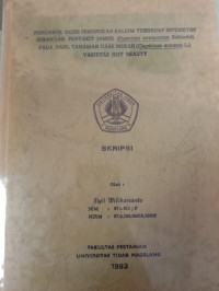 SKRIPSI PENGARUH DOSIS PEMUPUKAN KALIUM TERHADAP INTENSITAS SERANGAN PENYAKIT JAMUR (Fusarium oxysporum Schlecht) PADA HASIL TANAMAN CABE MERAH (Capsicum annuum L.) VARIETAS HOT BEAUTY