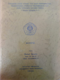 SKRIPSI PENGARUH JARAK TANAM DAN SAAT PENYEMPROTAN TRIACONTANOL TERHADAP PERTUMBUHAN DAN HASIL TANAMAN KACANG TANAH ( Arachis hypogaeya L. )