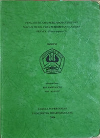 SKRIPSI PENGARUH LAMA PERENDAMAN BIJI DAN MACAM MEDIA PADA PEMBIBITAN TANAMAN PEPAYA (Carica papaya, L)