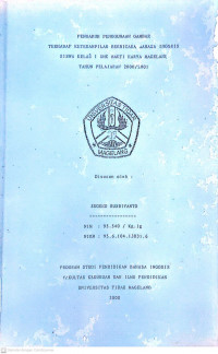 SKRIPSI  PENGARUH PENGGUNAAN GAMBAR TERHADAP KETERAMPILAN BERBICARA BAHASA INGGRIS SISWA KELAS I SMK BAKTI KARYA MAGELANG TAHUN PELAJARAN 2000/2001