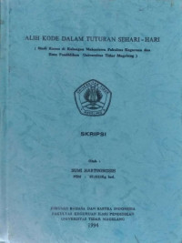 SKRIPSI ALIH KODE DALAM TUTURAN SEHARI-HARI