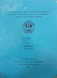 SKRIPSI AN ANALYSIS ON NOMINAL GROUP STRUCTURE OF THE DESCRIPTIVE TEXTS WRITTEN BY THE THIRD SEMESTER STUDENTS OF TIDAR UNIVERSITY OF MAGELANG IN THE ACADEMIC YEAR 2008/2009