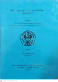 Image of SKRIPSI BENTUK WACANA TUTUR JUAL BELI SAPU DI MAGELANG