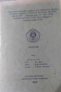 SKRIPSI DOSIS PUPUK KANDANG KAMBING DAN EFEKTIFITAS MACAM FUNGISIDA TERHADAP INTENSITAS SERANGAN PENYAKIT BECAK UNGU (Alternaria porri (Ell) Cif.) PADA TANAMAN BAWANG PUTIH (Allium sativum L.) VARIETAS LUMBU PUTIH