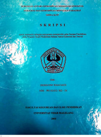 SKRIPSI HUBUNGAN ANTARA KEMAMPUAN MEMAHAMI STRUKTUR PARAGRAF DAN KEMAMPUAN MENYUSUN PARAGRAF