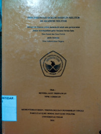 Image of SKRIPSI IMPLEMENTASI HUKUM DISIPLIN MILITER DI AKADEMI MILITER