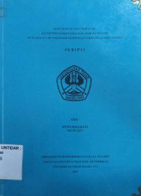 SKRIPSI KEEFEKTIFAN FIND THEM GAME DALAM PENGAJARAN KOSA KATA BAHASA INGGRIS SISWA KELAS V SD N REJOSARI BANDONGAN TAHUN PELAJARAN 2010/2011