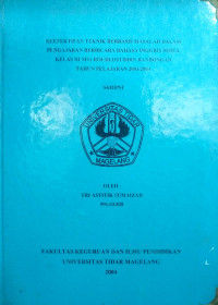 SKRIPSI KEEFEKTIFAN TEKNIK BERBASIH MASALAH DALAM PENGAJARAN BERBICARA BAHASA INGGRIS SISWA KELAS III MTs ROUDLOTUDDIN BANDONGAN TAHUN PELAJARAN 2003/2004