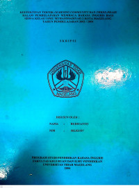 SKRIPSI KEEFEKTIFAN TEKNIK LEARNING COMMUNITY DAN THREE-PHASE DALAM PEMBELAJARAN MEMBACA BAHASA INGGRIS BAGI SISWA KELAS 1 SMU MUHAMMADIYAH 2 KOTA MAGELANG TAHUN PEMBELAJARAN 2003/2004