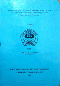 SKRIPSI KESANTUNAN BERTUTUR BAHASA INDONESIA MURID KELAS VI SDN I SIDOAGUNG TEMPURAN KABUPATEN MAGELANG TAHUN PELAJARAN 2002/2003