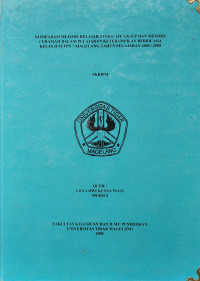 SKRIPSI KOMPARASI METODE BELAJAR SYNDICATE GRAUP DAN METODE CERAMAH DALAM PELAJARAN KETERAMPILAN BERBICARA KELAS II SLTPN 7 MAGELANG TAHUN PELAJARAN 2004/2005