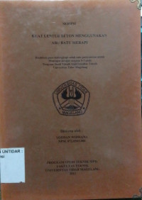 Image of SKRIPSI KUAT LENTUR BETON MENGGUNAKAN ABU BATU MERAPI