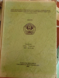 SKRIPSI PENGARUH BAHAN PERENDAM DAN LAMANYA PERENDAMAN TERHADAP PERKECAMBAHAN DAN PERTUMBUHAN BIBIT JATI (Tectona grandis F.Linn)