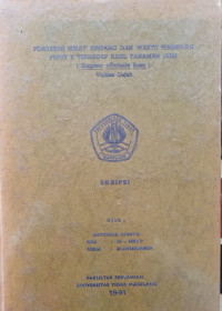 SKRIPSI PENGARUH BERAT RIMPANG DAN WAKTU PEMBERIAN PUPUK K TERHADAP HASIL TANAMAN JAHE ( Zingiber officinale Rosc) Varitas Gajah