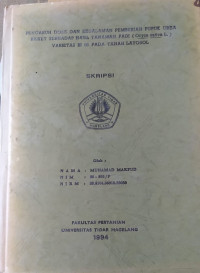 SKRIPSI PENGARUH DOSIS DAN KEDALAMAN PEMBERIAN PUPUK UREA BRIKET TERHADAP HASIL TANAMAN PADI (Oryza sativa L.) VARIETAS IR 66 PADA TANAH LATOSOL