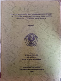 SKRIPSI PENGARUH DOSIS DAN SAAT PEMBERIAN DEKOMPOSER CM-123 TERHADAP PERTUMBUHAN DAN HASIL JAGUNG (Zea mays, L) VARIETAS HIBRIDA BISI-2