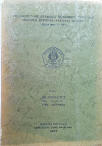 SKRIPSI PENGARUH DOSIS HERBISIDA METRIBUZIN TERHADAP PODUKSI BEBERAPA VARIETAS KEDELAI (Glycine max (L)Merr)