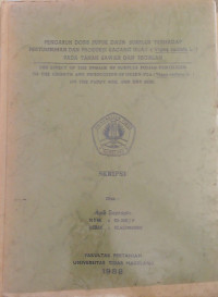 SKRIPSI PENGARUH DOSIS PUPUK DAUN SURPLUS  TERHADAP PERTUMBUHAN DAN PRODUKSI KACANG HIJAU ( Vigna radiata L) PADA TANAH SAWAH DAN TEGALAN