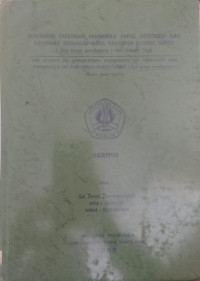 SKRIPSI PENGARUH FREKUENSI PEMBERIAN PUPUK NITROGEN DAN PHOSPHAT HASIL TANAMAN JAGUNG MANIS (Zea mays saccharata) var. Honey Jean