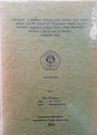 SKRIPSI PENGARUH FREKWENSI PENGOLAHAN TANAH DAN BERAT MULSA JERAMI TERHADAP SERANGAN HAMA LALAT KACANG ( Agromyza phaseoli Tryon) PADA TANAMAN KEDELAI (Glycine max (L) Merril ) VARIETAS WILIS