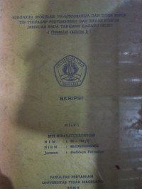 SKRIPSI PENGARUH INOKULASI VA-MYCORRHIZA DAN DOSIS PUPUK TSP TERHADAP PERTUMBUHAN DAN KADAR FOSFOR JARINGAN PADA TANAMAN KACANG HIJAU (Phaseolus radiatus L)