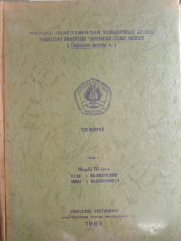 SKRIPSI PENGARUH JARAK TANAM DAN KONSENTRASI ATONIK TERHADAP PRODUKSI TANAMAN CABE MERAH (Capsicum annum L.)