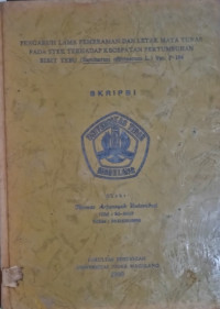 SKRIPSI  PENGARUH LAMA PEMERAMAN DAN LETAK MATA TUNAS PADA STEK TERHADAP KECEPATAN PERTUMBUHAN BIBIT TEBU (Saccharum officinarum L.) Var. F-154