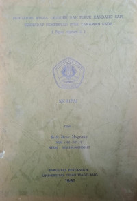 SKRIPSI PENGARUH MULSA ORGANIK DAN PUPUK KANDANG SAPI TERHADAP PEMBIBITAN STEK TANAMAN LADA  ( Piper nigrum L.)