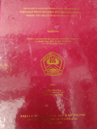 SKRIPSI PENGARUH ÎšÎ•Î¡Î•ÎœÎ™ÎœÎ¡Î™NAN DAN SPESIALISASI TERHADAP PRESTASI KERJA PEGAWAI KECAMATAN MAGELANG SELATAN KOTA MAGELANG