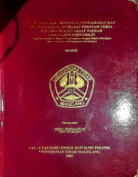 SKRIPSI PENGARUH ÎšÎ•Î¡Î•ÎœÎ™ÎœÎ¡Î™NAN, PENGAWASAN DAN DISIPLIN KERJA TERHADAP PRESTASI KERJA PEGAWAI SEKRETARIAT DAERAH KABUPATEN PURWOREJO(STUDI PERBANDINGAN BAGIAN PEMERINTAHAN DENGAN BAGIAN KEUANGAN SEKRETARIAT DAERAH KABUPATEN PURWOREJO)