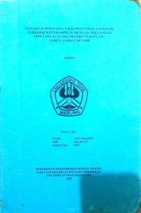 SKRIPSI PENGARUH PENGUASAAN KALIMAT TIDAK LANGSUNG TERHADAP KETERAMPILAN MENULIS TEKS NARASI SISWA KELAS XI SMA NEGERI 5 MAGELANG TAHUN AJARAN 2007/2008