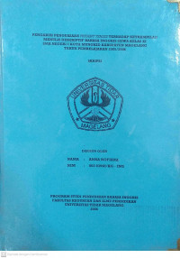 SKRIPSI PENGARUH PENGUASAAN PRESENT TENSES TERHADAP KETRAMPILAN MENULIS DESKRIPTIF BAHASA INGGRIS SISWA KELAS XI SMA NEGARA 1 KOTA MUNGKID KABUPATEN  MAGELANG TAHUN PEMBELAJARAN 2005/2006