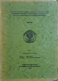 SKRIPSI PENGARUH POPULASI DAN MACAM PUPUK KANDANG TERHADAP PERTUMBUHAN DAN HASIL KENTANG (Solanum tuberosum L.) VARIETAS GRANOLA