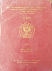 SKRIPSI PENGARUH TINGKAT SOSIAL EKONOMI DAN KEPEMIMPINAN TERHADAP EFEKTIVITAS KERJA PERANGKAT DESA DI KECAMATAN SADANG KABUPATEN KEBUMEN