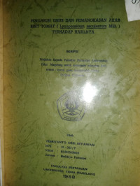 SKRIPSI PENGARUH UMUR DAN PEMANGKASAN AKAR BIBIT TOMAT (Lycopersicum Esculentum Mill) TERHADAP HASILNYA