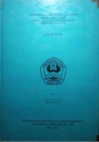 SKRIPSI PENOKOHAN DALAM NOVEL LARUNG KARYA AYU UTAMI TINJAUAN PSIKOLOGIS DAN IMPLEMENTASI PENGAJARANNYA DI SMU