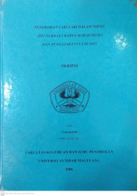 SKRIPSI PENOKOHAN LAKI - LAKI DALAM NOVEL SITI NURBAYA KARYA MARAH RUSLI DAN PENGAJARANNYA DI SMA