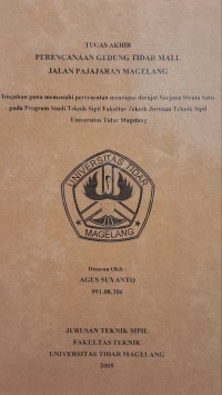 Image of SKRIPSI PERENCANAAN GEDUNG TIDAR MALL JALAN PAJAJARAN MAGELANG