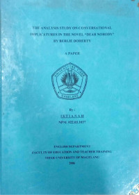 SKRIPSI THE ANALYSIS STUDY ON CONVERSATIONAL IMPLICATURES IN THE NOVEL